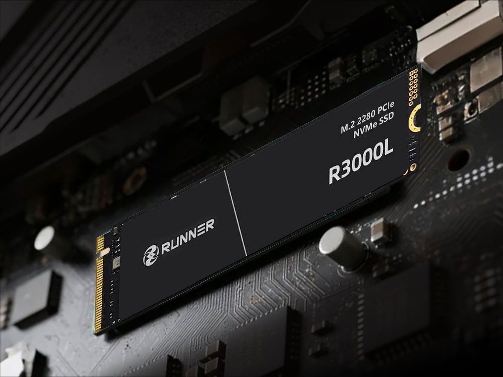 RUNNER R3000L M.2 PCIe Gen3x4 2280 NVMe高速固态硬盘-严选颗粒 旗舰芯规